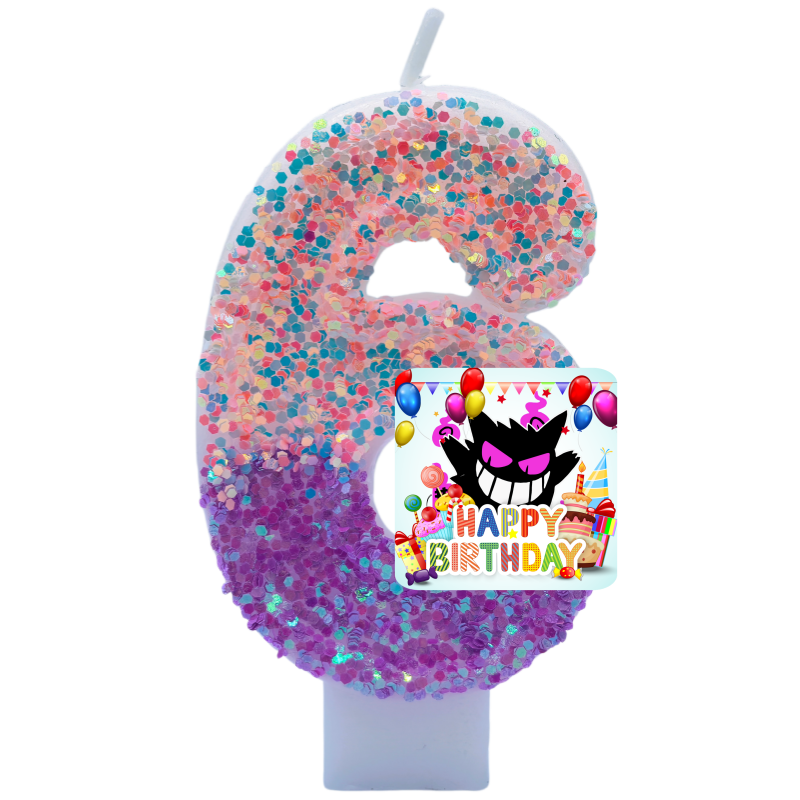 Zebra Candle Supplies - Pokemon Gengar Candles Themed Birthday Number
