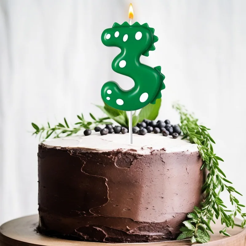 Zebra Candle Supplies - Prehistoric Party Candles Set Cute Dinosaur
