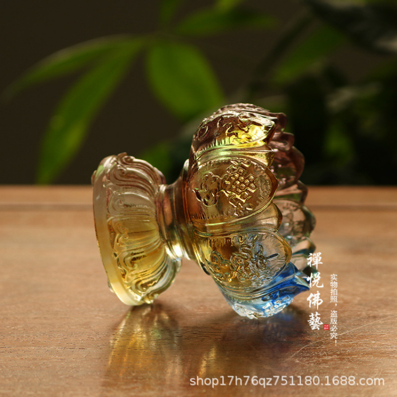Glass Wealth Lotus Eight Auspi - Candle Glass Supplies review and price