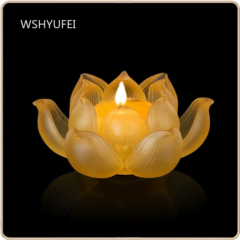 Glass Lotus Candlestick Househ - Candle Glass Supplies review and price