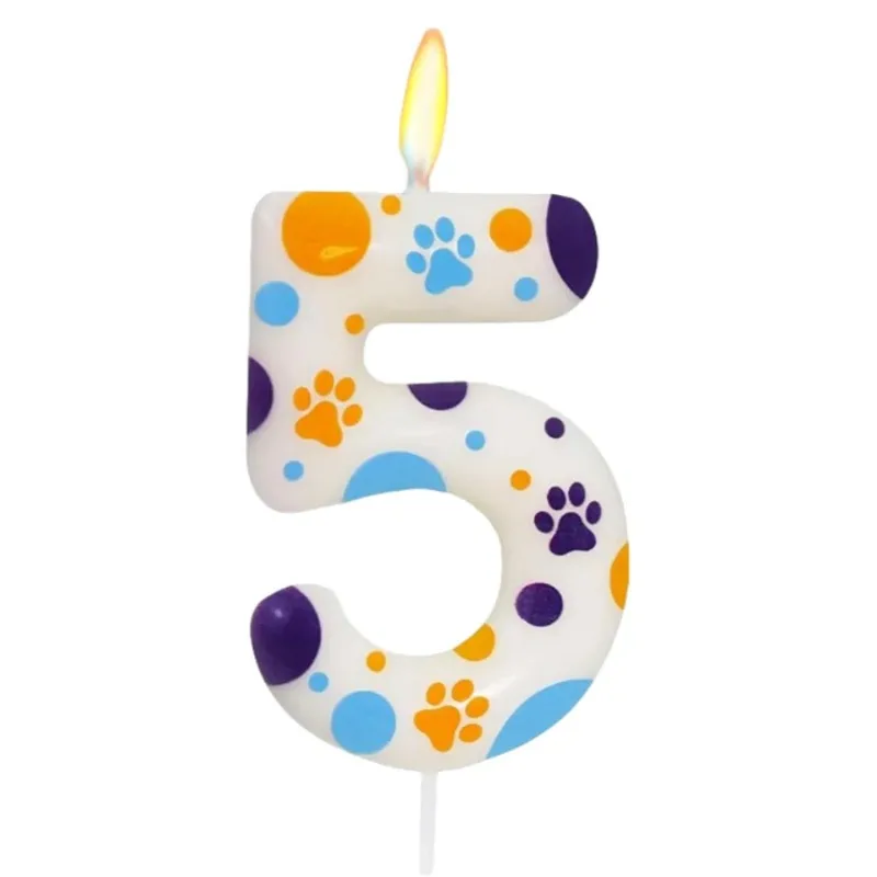 Birthday Candles Blue Dog Paw  - Zebra Candle Supplies review and price