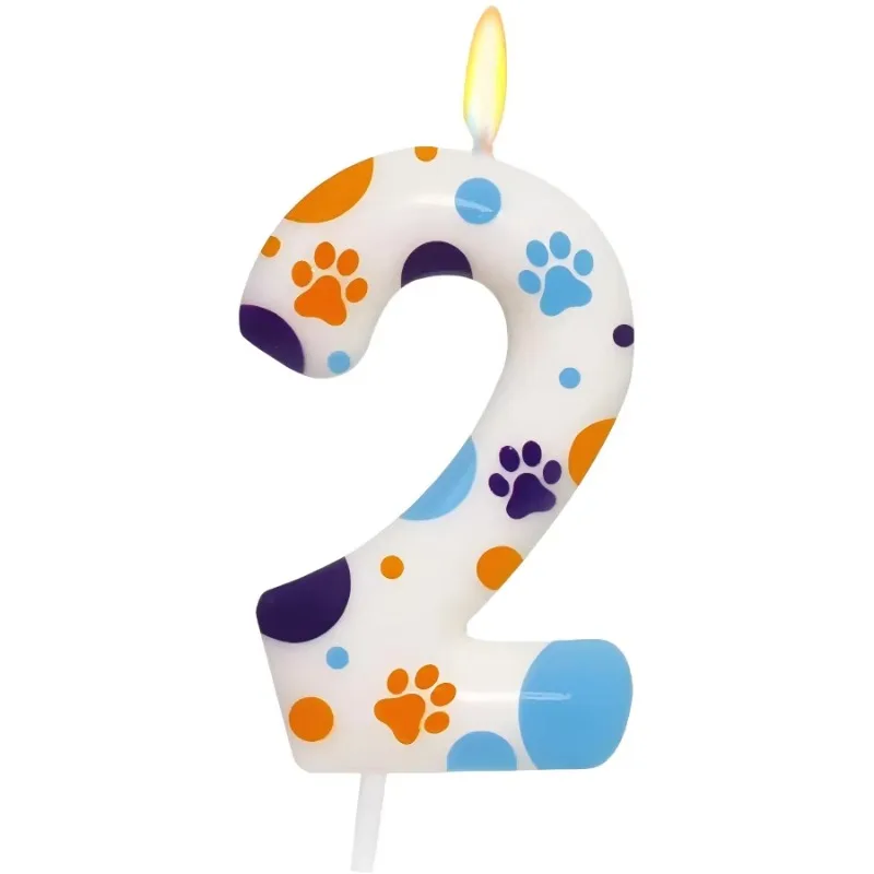 Birthday Candles Blue Dog Paw  - Zebra Candle Supplies review and price