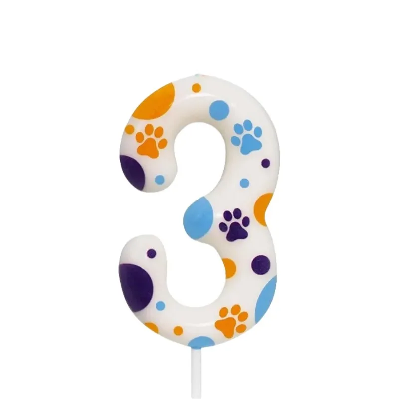Birthday Candles Blue Dog Paw  - Zebra Candle Supplies review and price