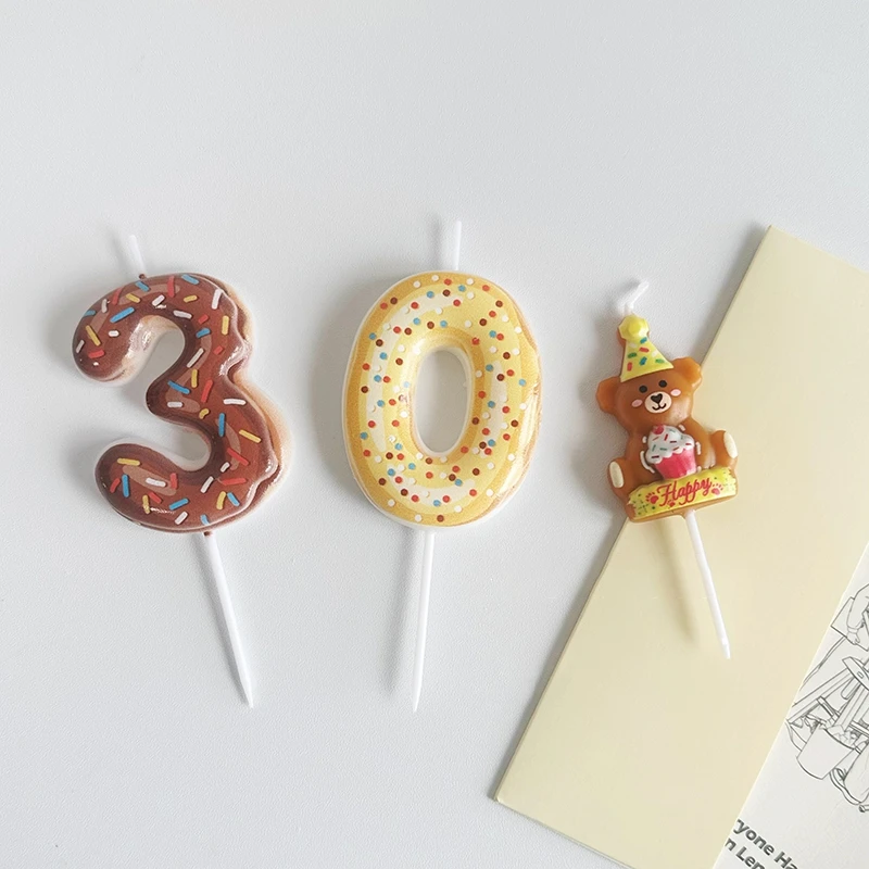Sweet Donut Number Candle 0-9  - Zebra Candle Supplies review and price