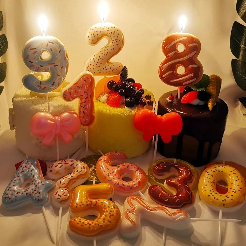 Sweet Donut Number Candle 0-9  - Zebra Candle Supplies review and price