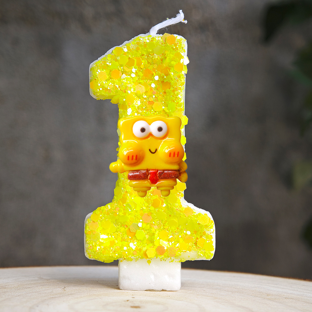Cute Spongebob Candle Number 0 - Zebra Candle Supplies review and price